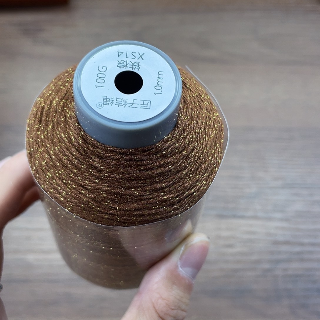 爱***爵聚酯纤维1.0mm100克纯色手搓-铁棕