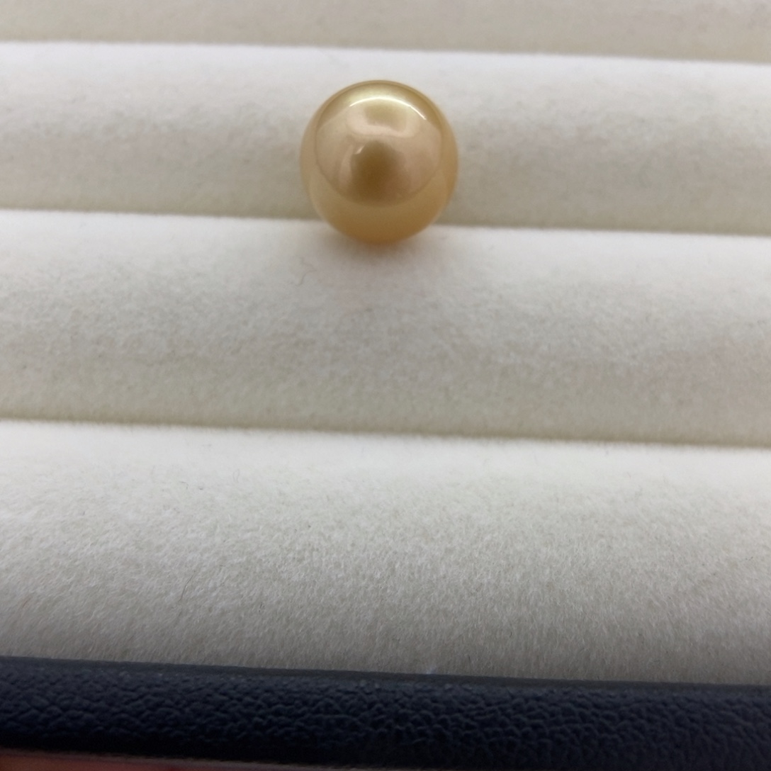 未镶嵌海水珍珠南洋金珠正圆强光无瑕11.4mm
