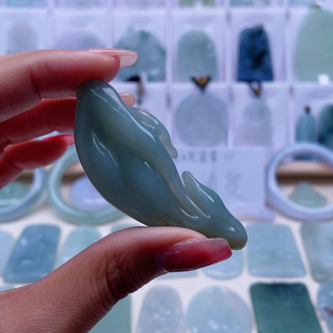 翡翠颈饰未镶嵌缅甸A货翡翠未镶嵌