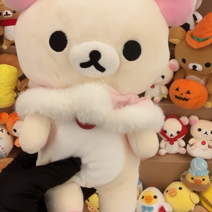 毛绒圣诞披风中号素熊妹