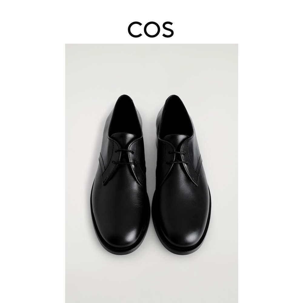 COS女士 皮革德比鞋黑色2025秋季新品1299988001H