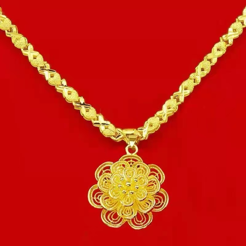 合金项链 【太阳花项链】时尚百搭女士女款精美