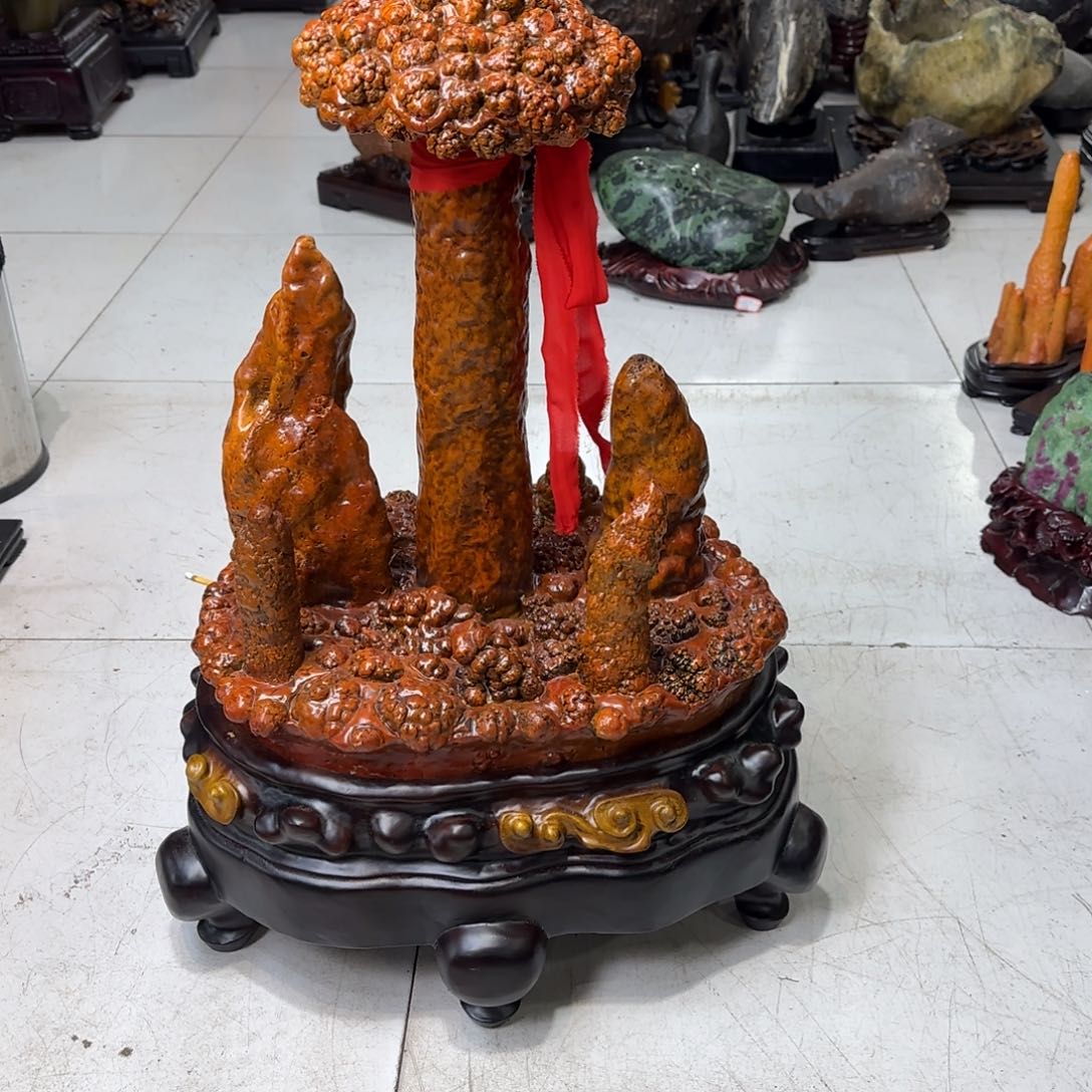 古铜石灵芝奇石上一