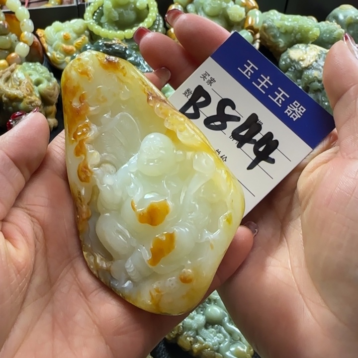 和田玉手把未镶嵌巴**瓦