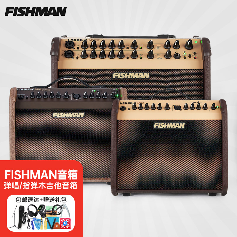 fishman木吉他音箱户外弹唱便携蓝牙充电双通道音箱专业演奏乐队