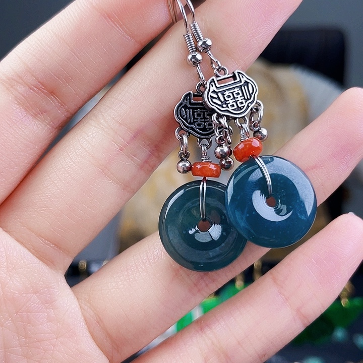 翡翠耳饰未镶嵌饰品