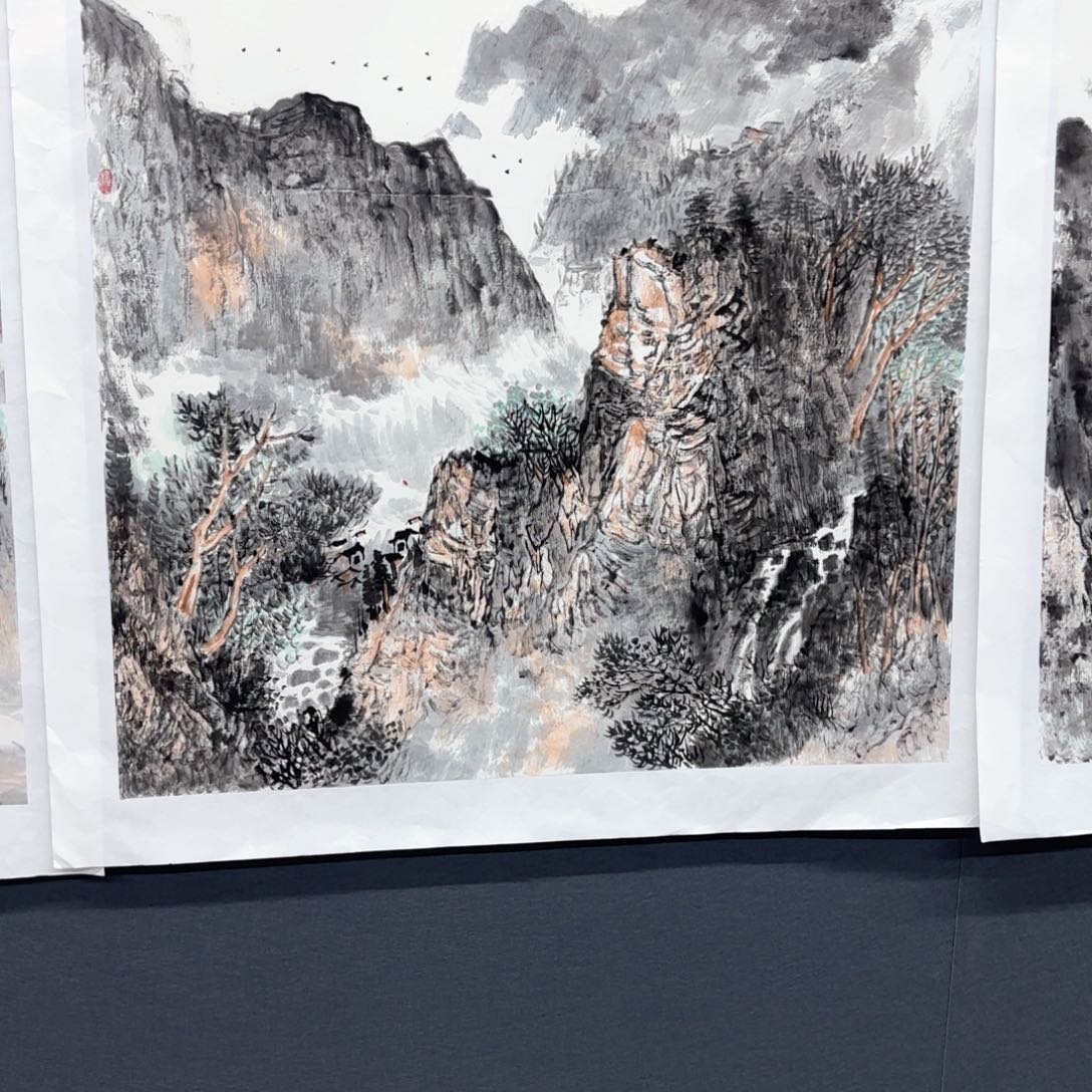 国画羽*刘波四尺斗方打包价童