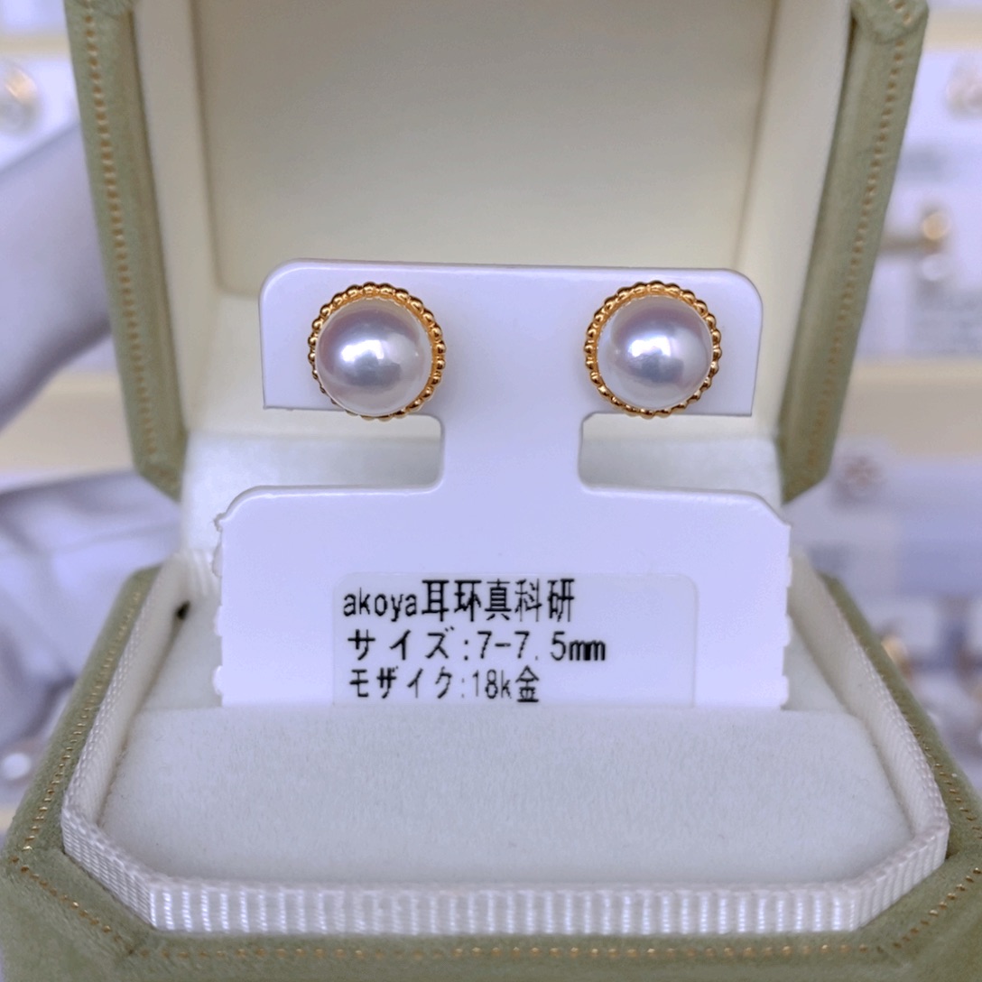 海水珍珠耳饰18K金镶嵌