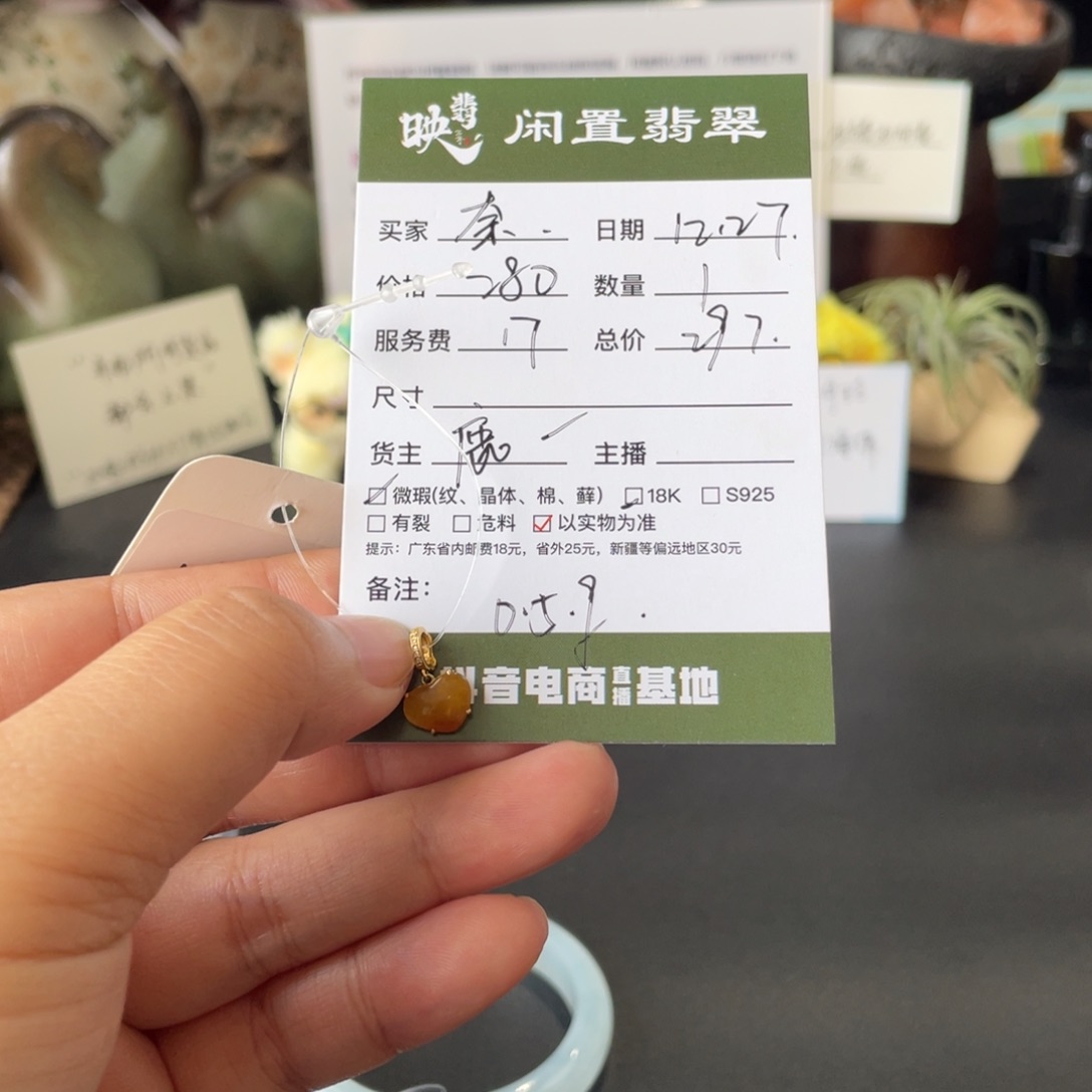 奈***翡翠18K金镶嵌颈饰翡翠