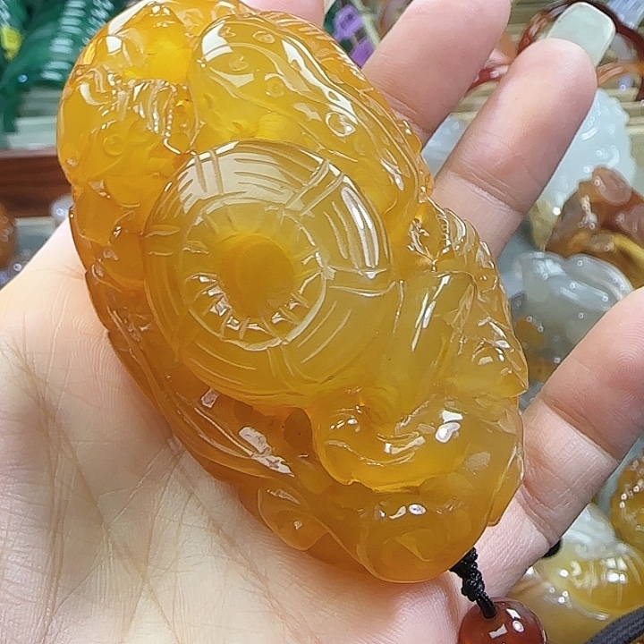 玛瑙/玉髓合金手把件