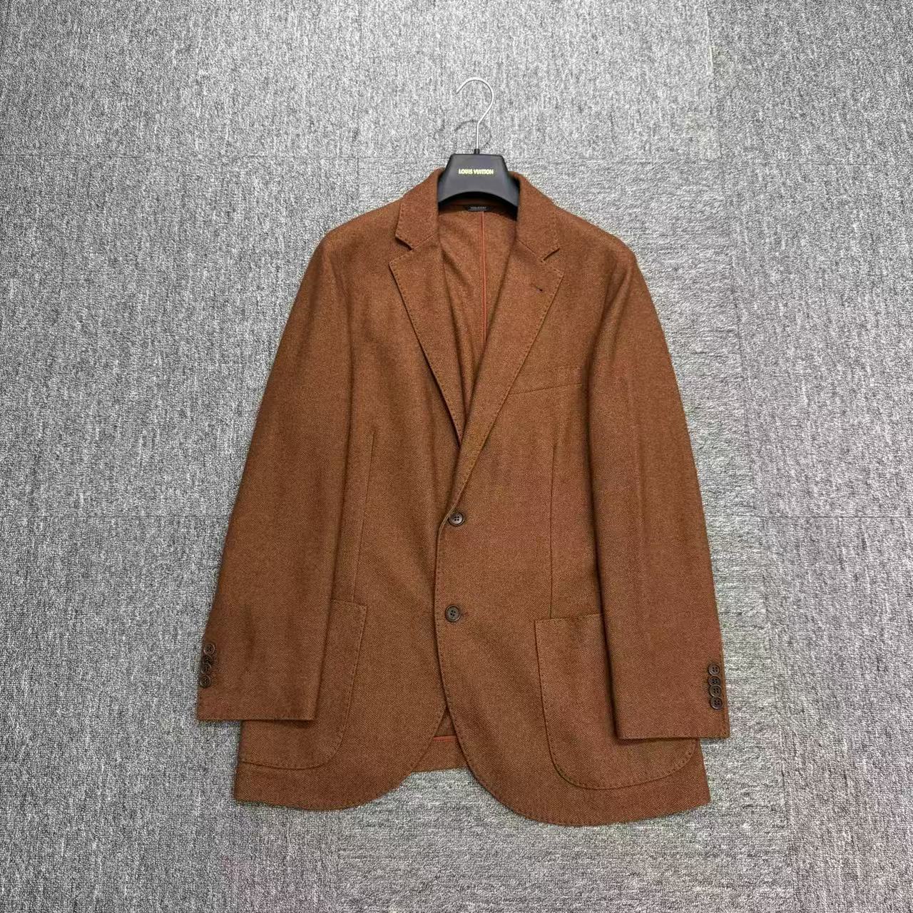 99新 Loro Piana/诺悠翩雅 桑蚕丝羊毛混纺西装外套/50码/18650