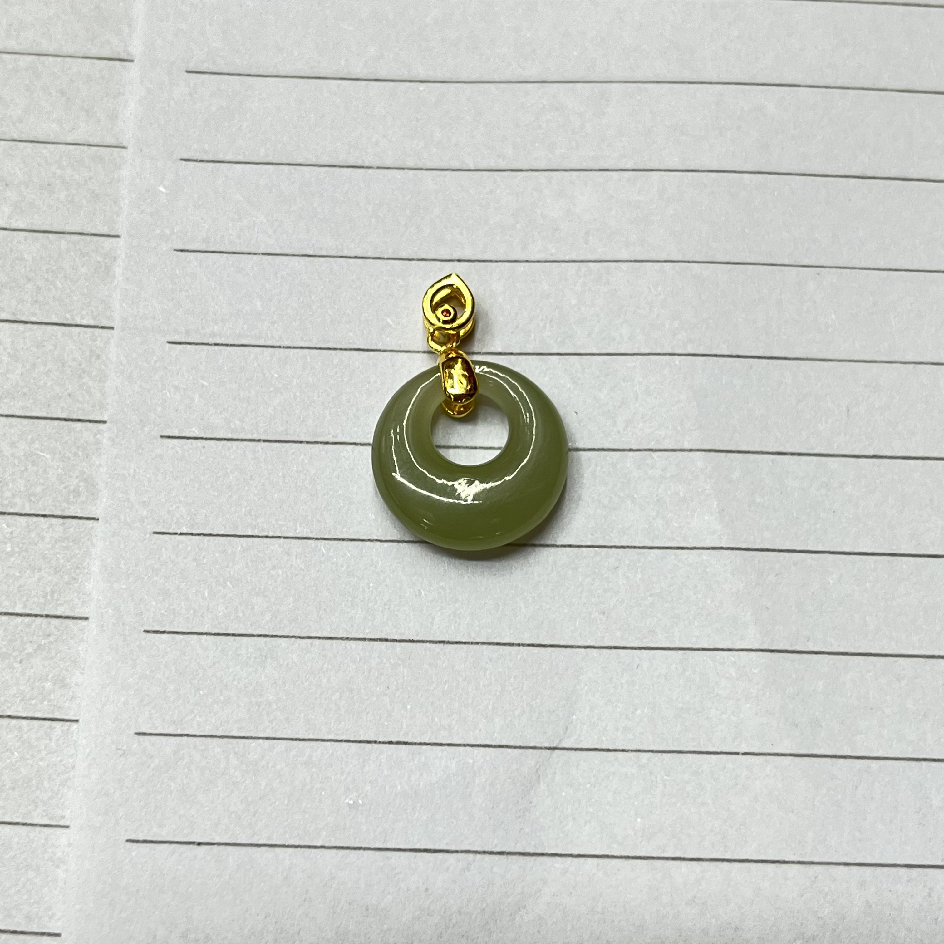 0650-和田玉公主扣吊坠不带链多样性发一件15mm