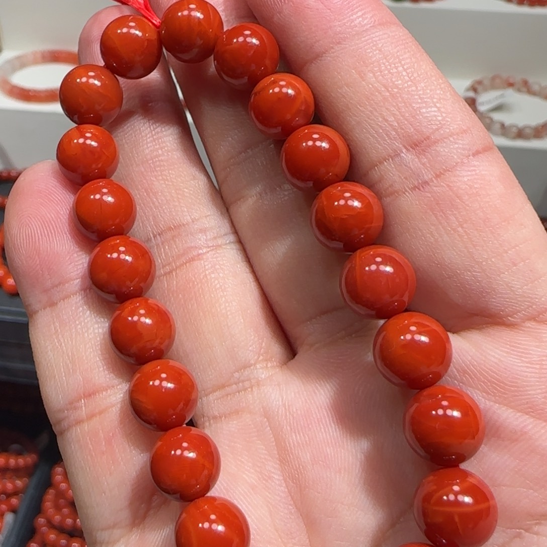 南红玛瑙未镶嵌手链9➕