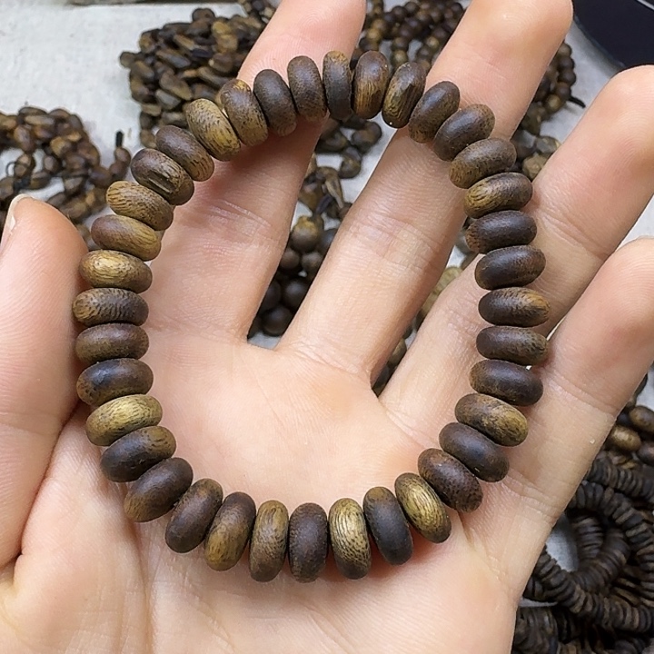 沉香沉香碎屑99分沉算盘珠单圈8克加