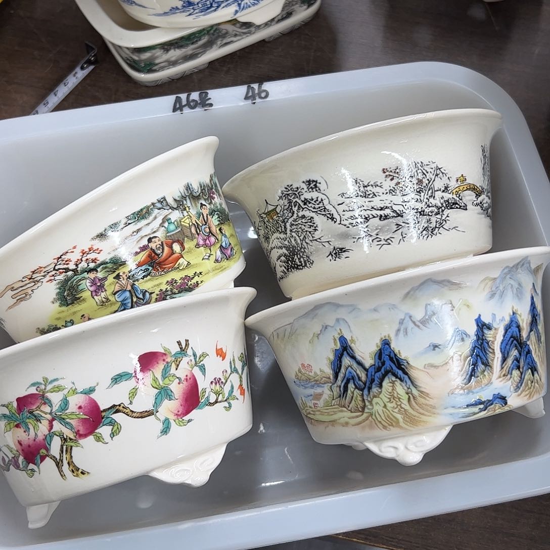 紫砂花盆46号瑕疵4个15/7.5cm