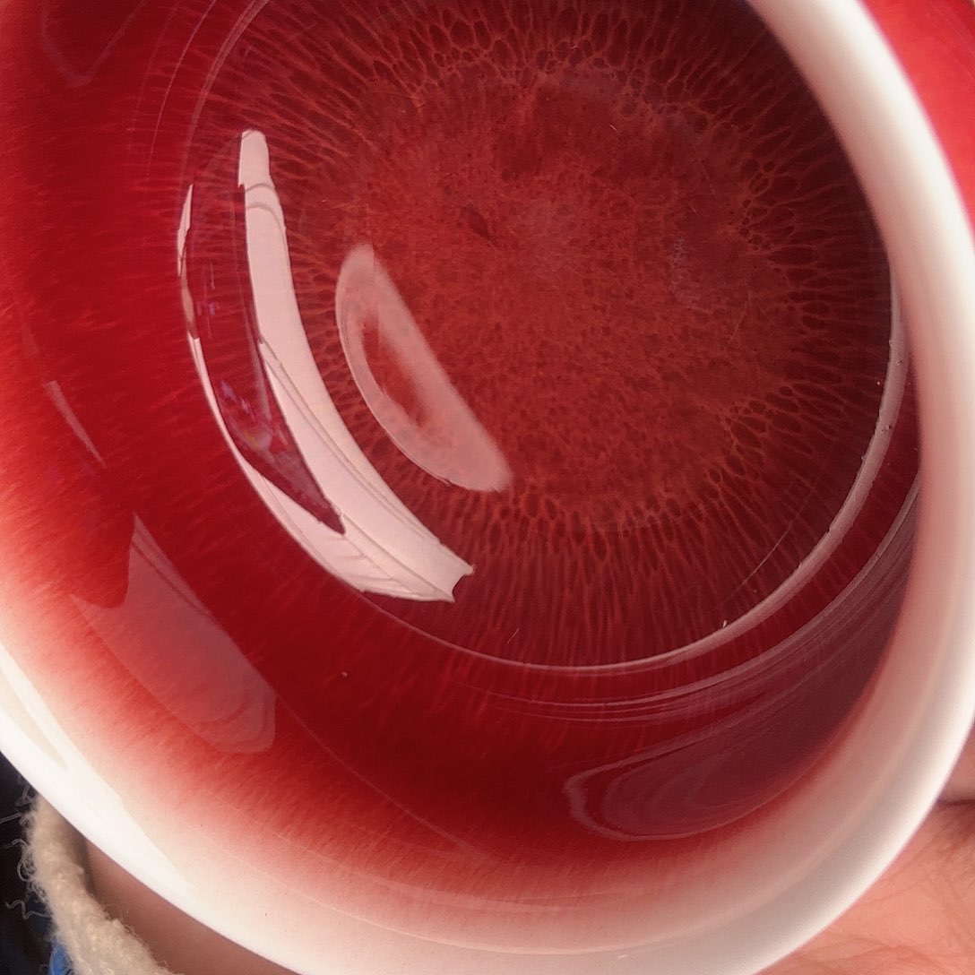 瓷片景德镇郎红陶瓷三才/主人杯/茶渣缸/壶承