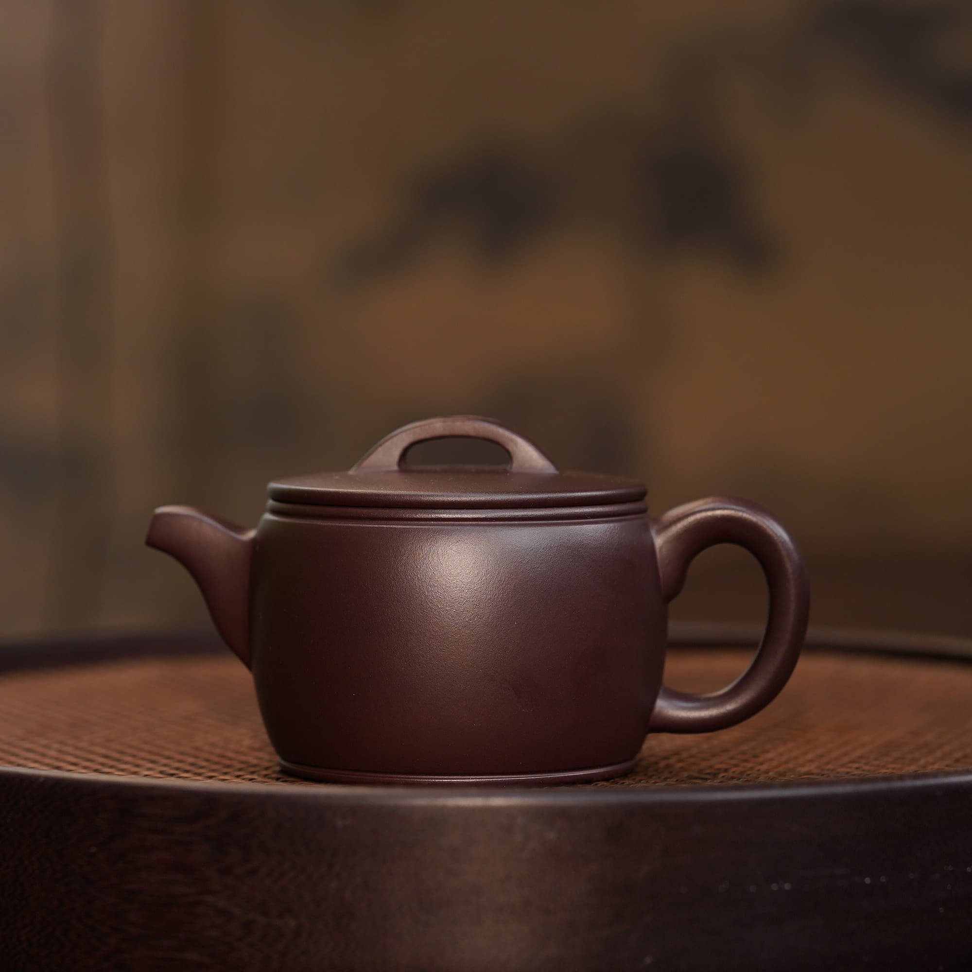 【陶研专属】 汉瓦 紫茄泥 220cc 洪滔 紫砂壶