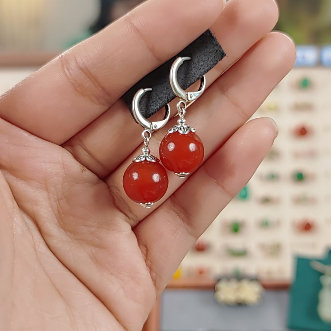 翡翠手饰银S925镶嵌14mm卡扣