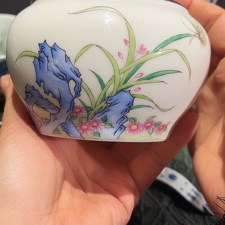 手工手绘粉彩水洗