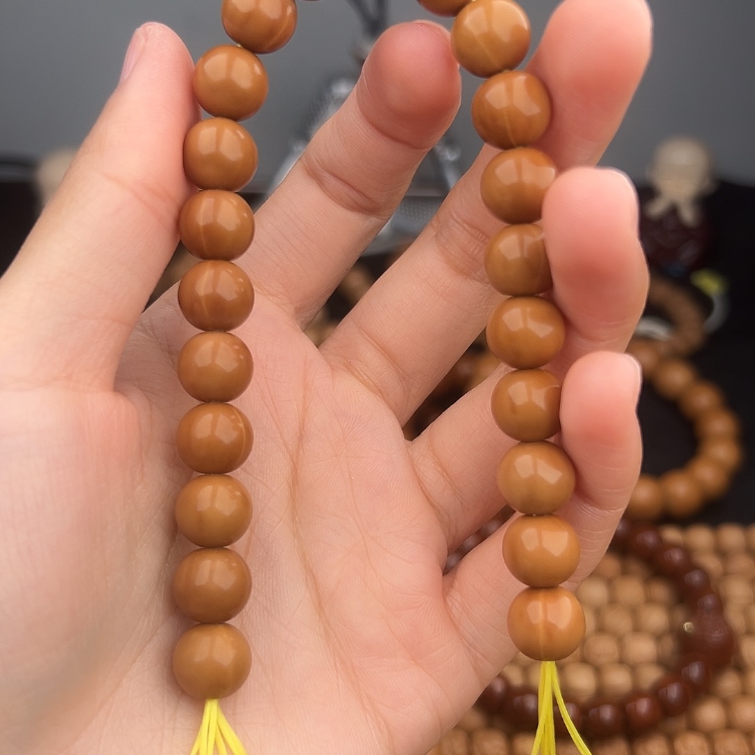 猴头核桃手串微瑕正圆光
