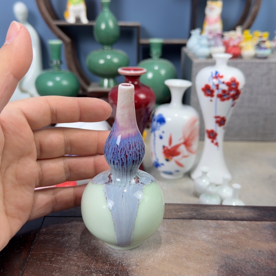 陶瓷手工小花器摆件