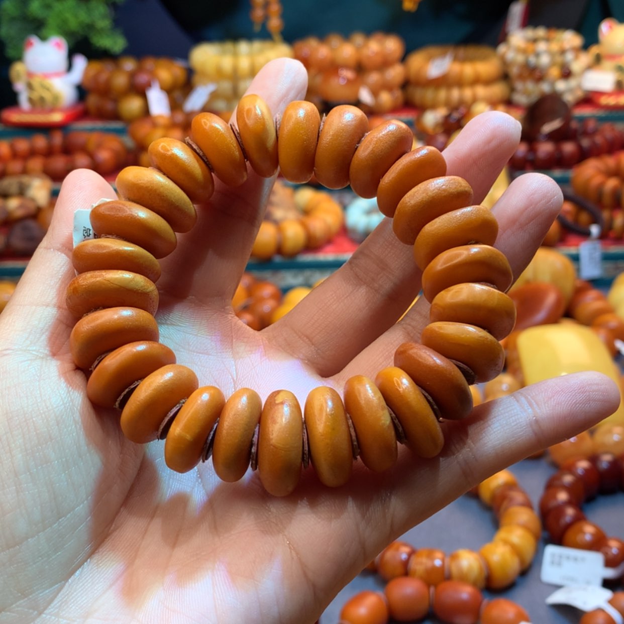 【闪购商品】蜜蜡手串未镶嵌狮*座蜜蜡手串