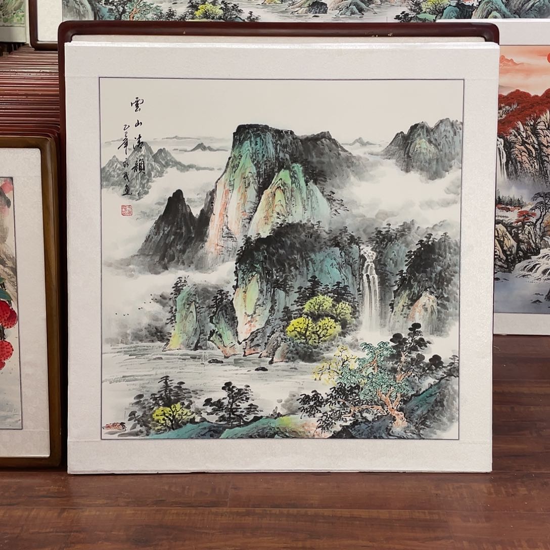 可***糖国画带框尺寸83*83厘米