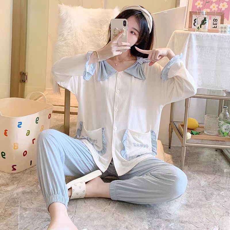 睡衣女款可爱女士薄款居服女套装19