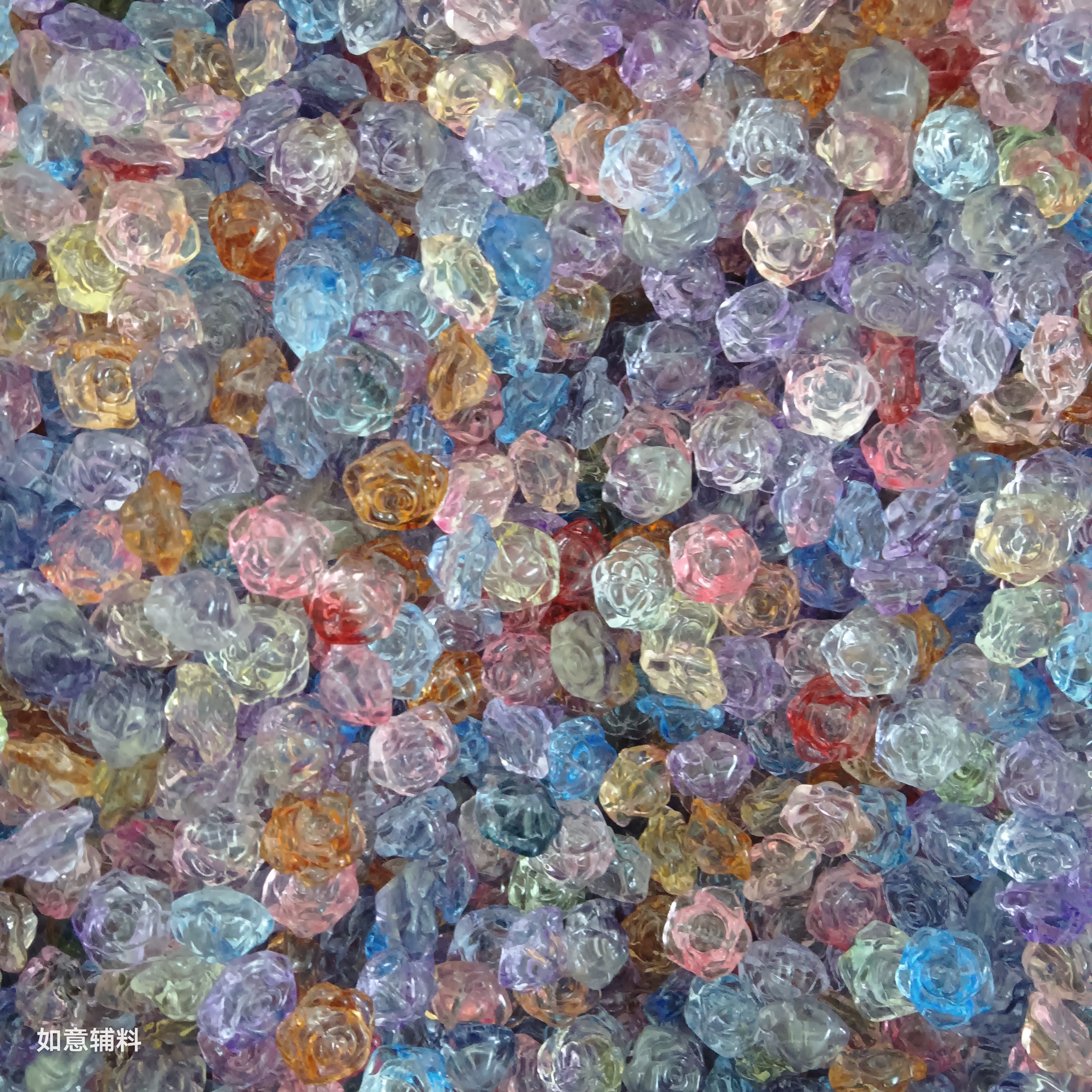 手工DIY14mm琉璃玫瑰花串珠材料