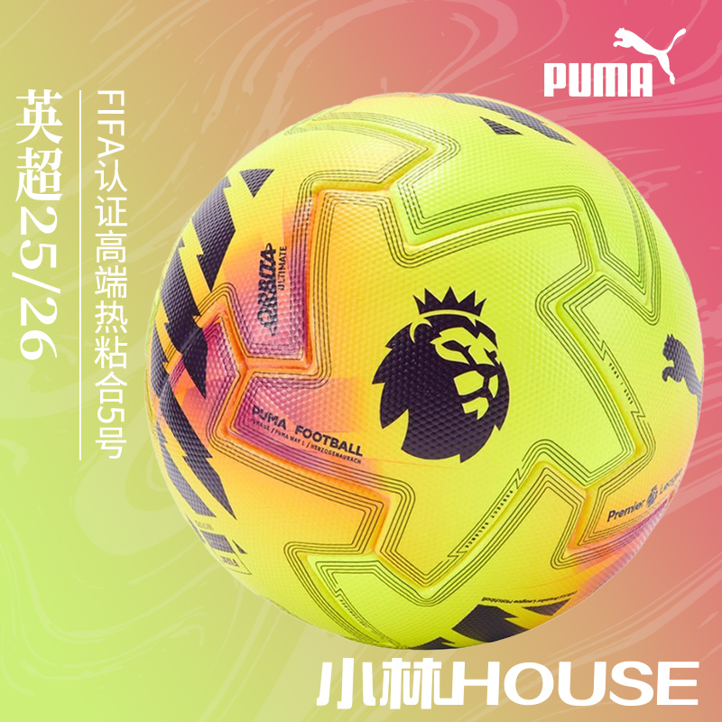 彪马25/26英超FIFA认证高端比赛用球热粘合5号足球084894-01