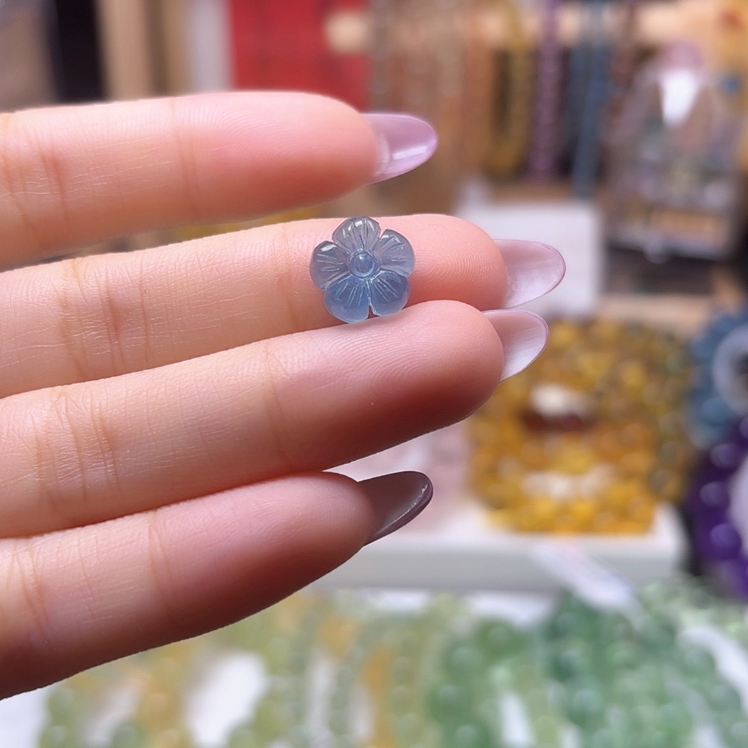 水晶手链未镶嵌海蓝宝花花