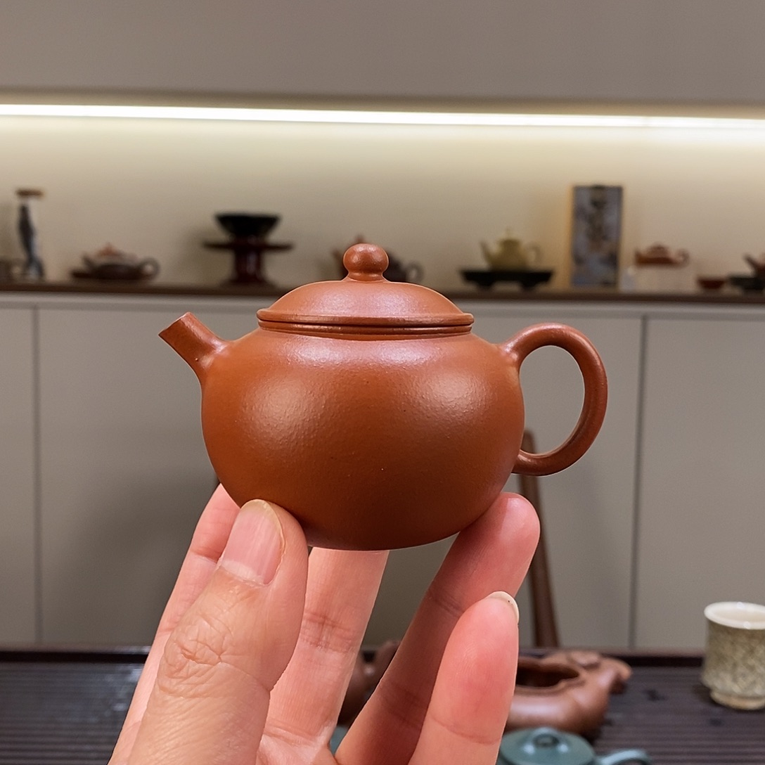 紫砂茶壶小*马朱泥小贡珠80-90cc