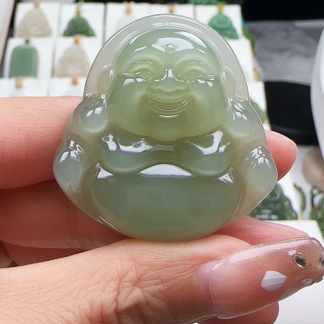 和田玉18K金镶嵌颈饰40