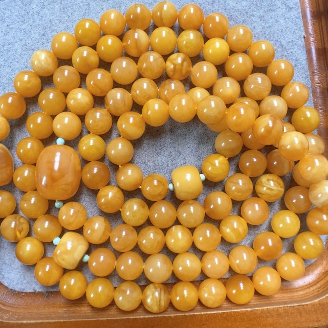 蜜蜡手串未镶嵌蜜蜡108