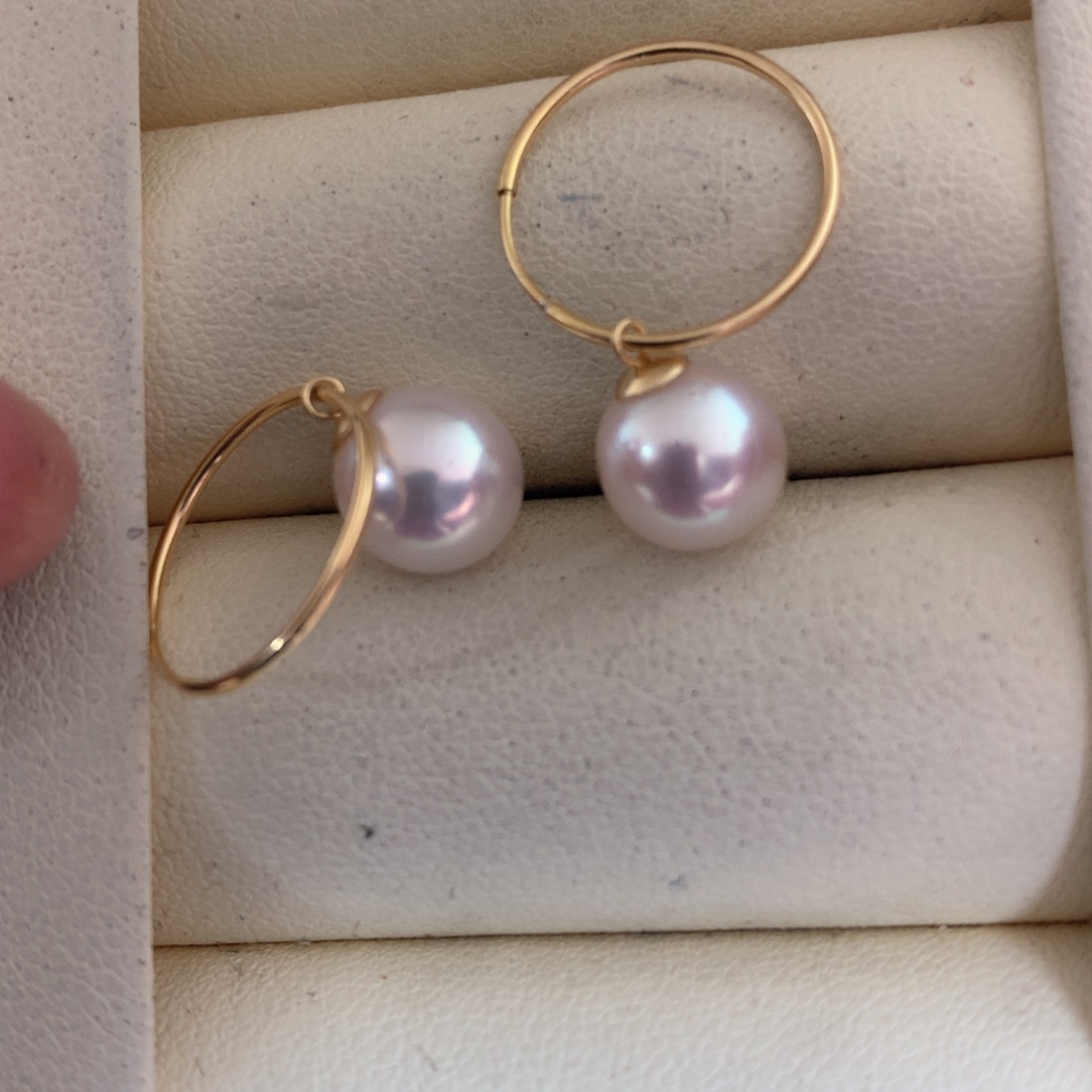 海水珍珠耳饰18K金镶嵌