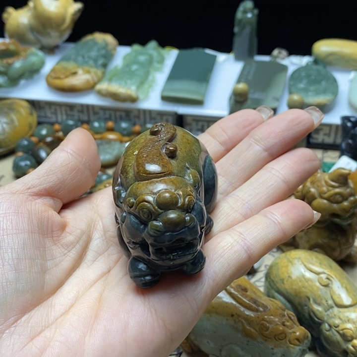 岫岩河磨玉（透闪石质玉）手把未镶嵌F*H