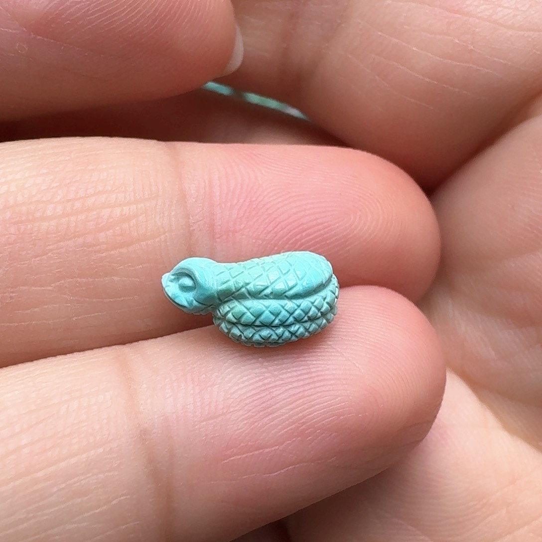 绿松石盘蛇未镶嵌