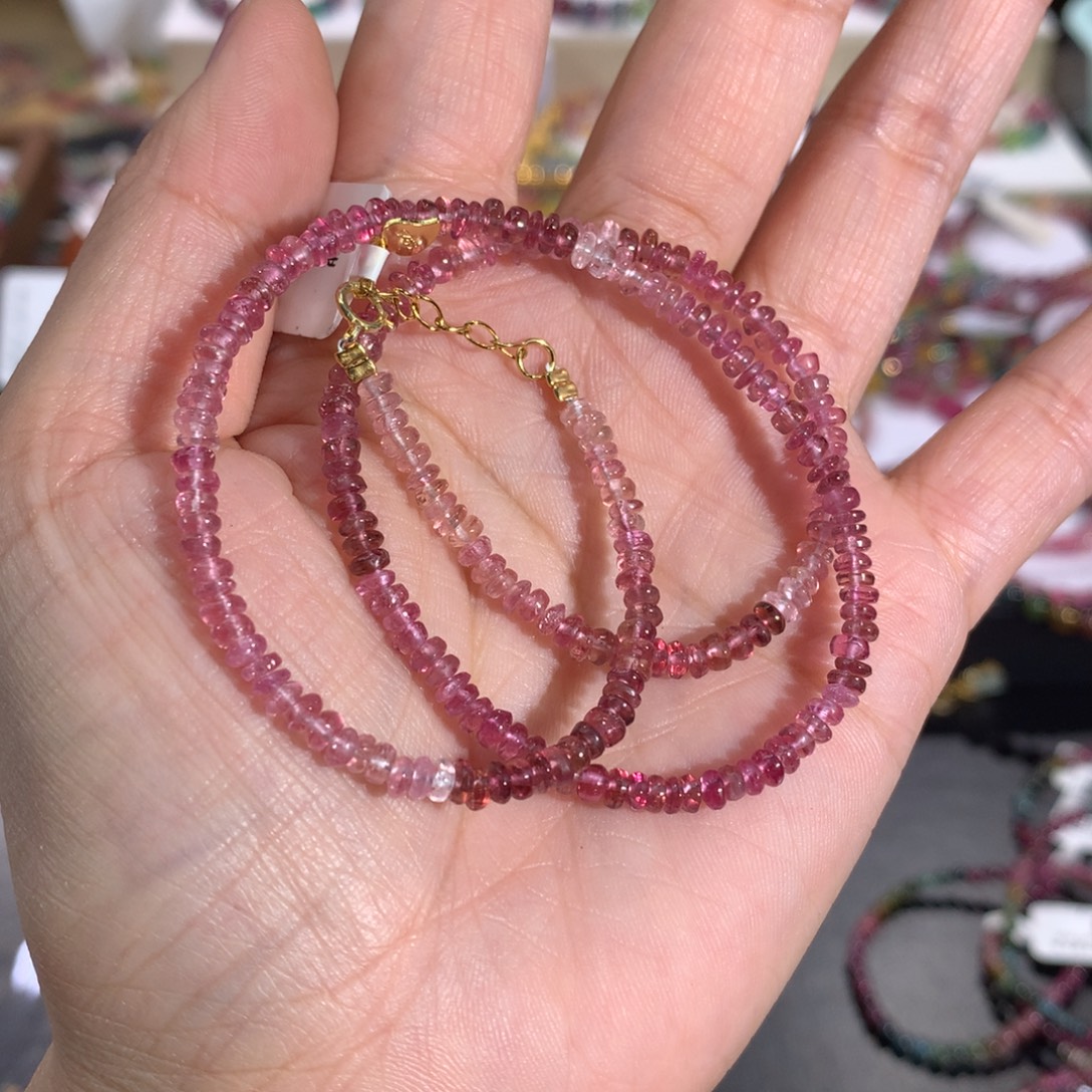 未镶嵌碧玺手链项链