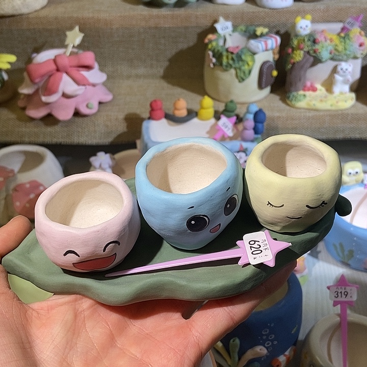 手工手绘盆 满29包邮620