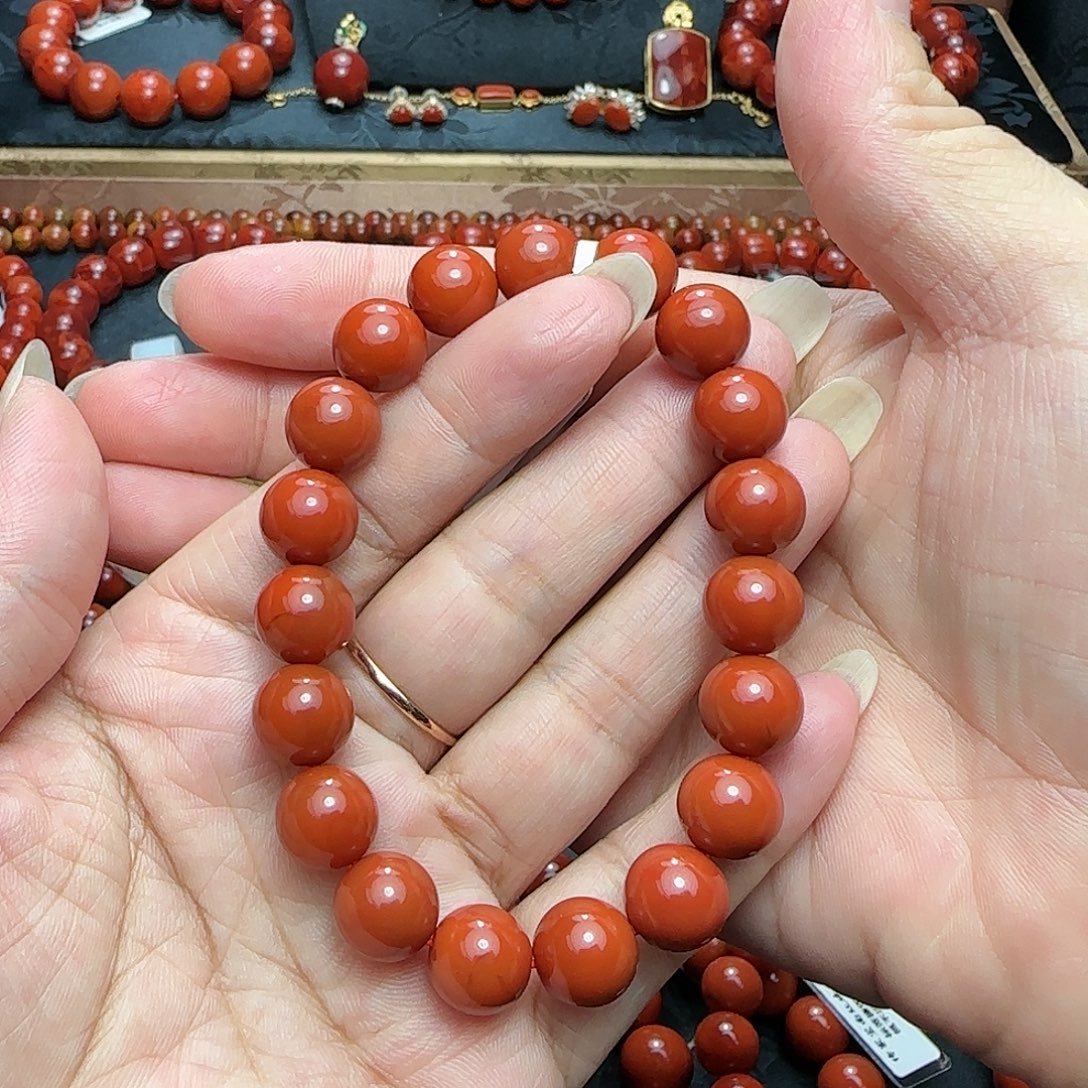 X***9南红玛瑙未镶嵌手串