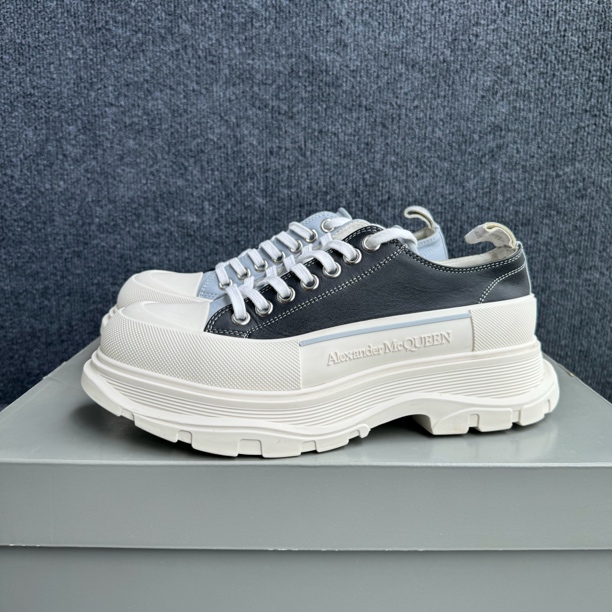 99新 Alexander McQueen/亚历山大·麦昆 MCQ 蓝白 厚底鞋 配盒