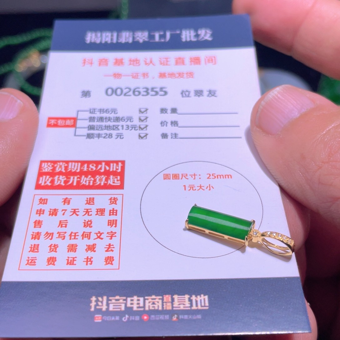 翡翠颈饰18K金镶嵌翡翠