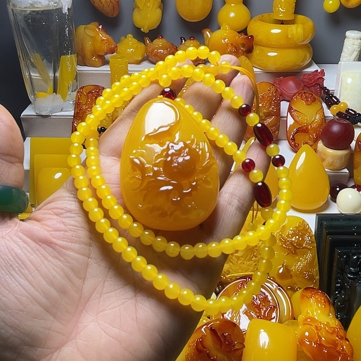 上***签花开富贵毛衣链 服饰配饰