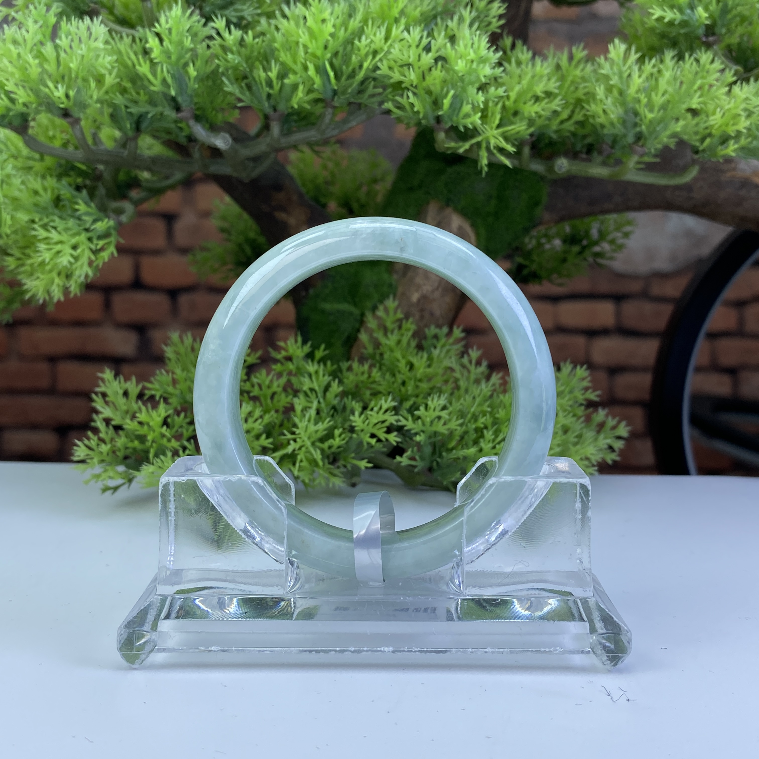 55.6【刀客砍价王】帅豪-天然缅甸A货翡翠手镯 (微瑕)  D8