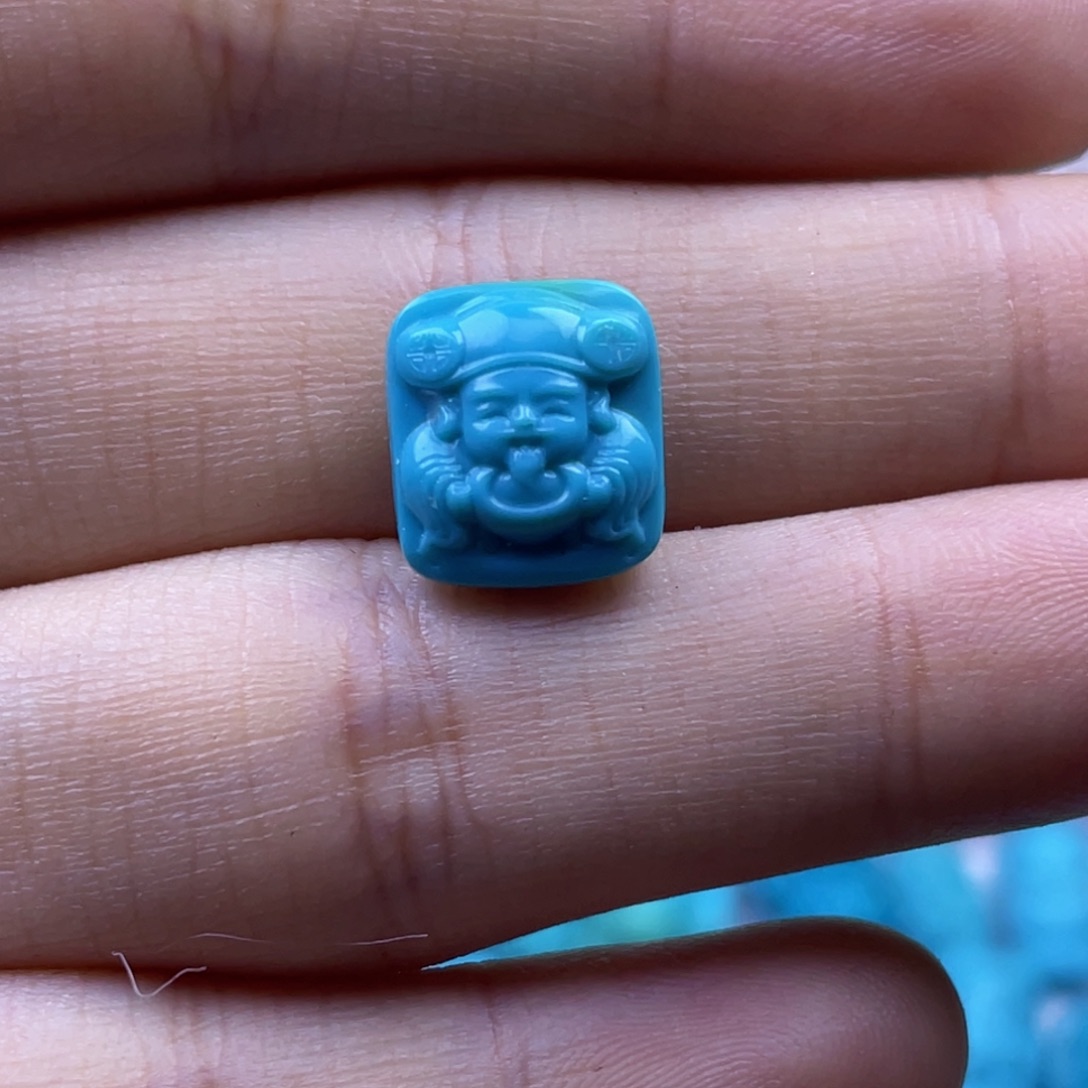 绿松石未镶嵌天然原矿绿松石雕件