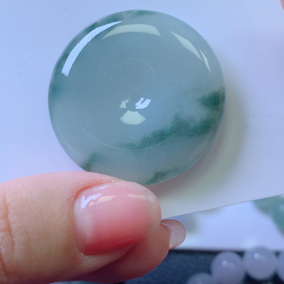 翡翠颈饰未镶嵌天然缅甸翡翠扣子