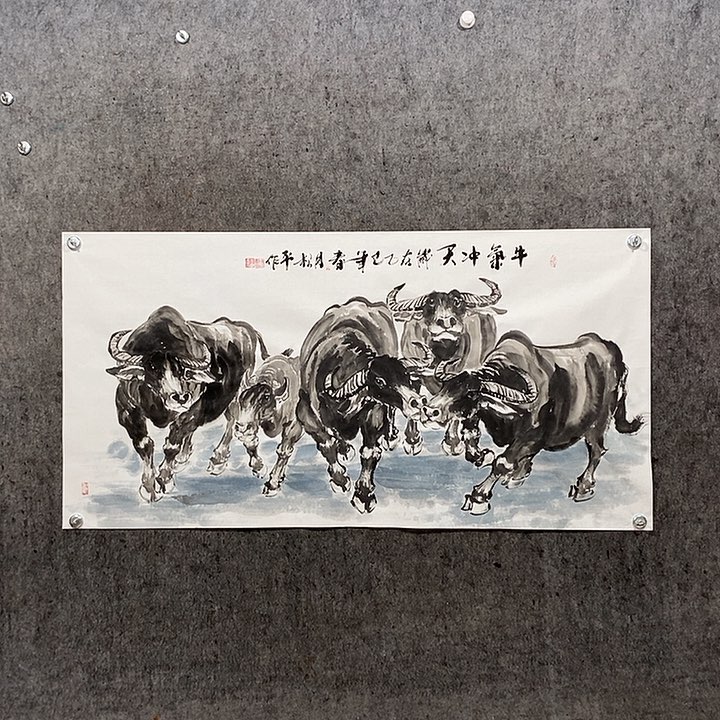 国画手绘国画五年图