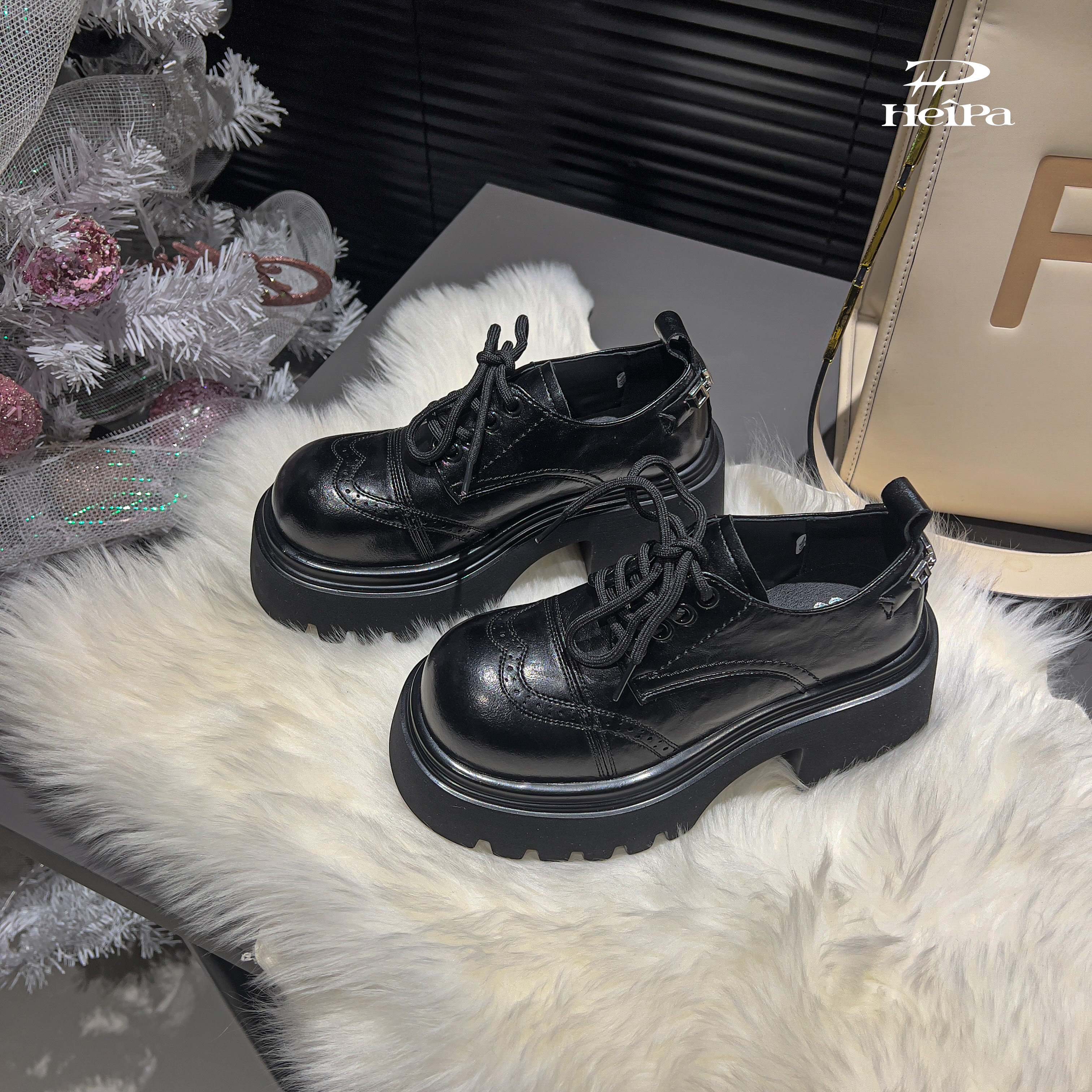 【HeiPa】广州安暖家春季穿新款厚底带时尚韩版靴子女款