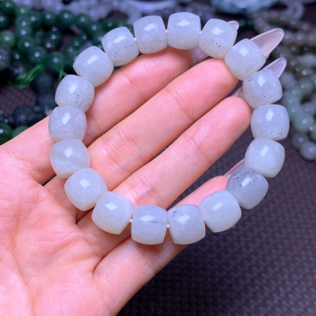 和田玉未镶嵌手串卡12