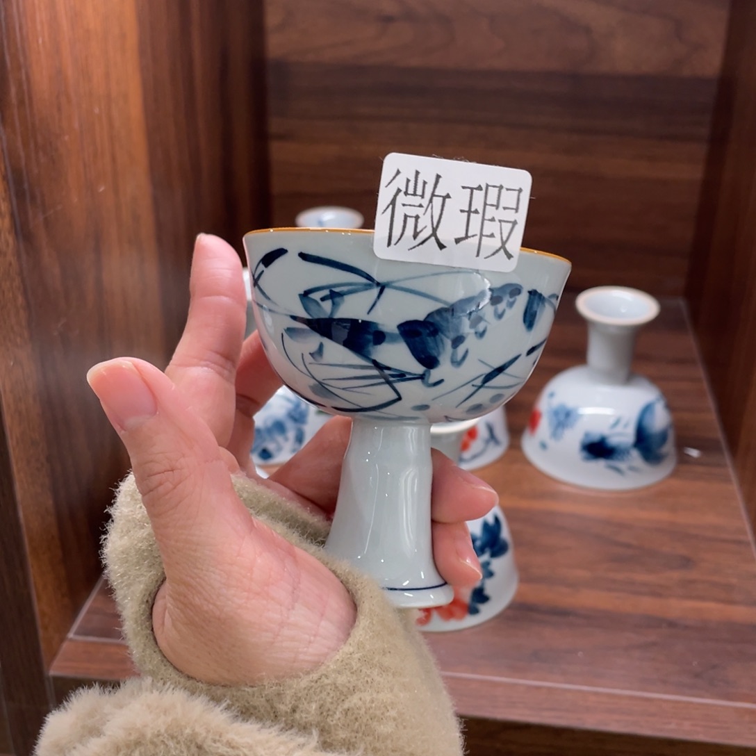 微瑕釉下彩纯手工绘制